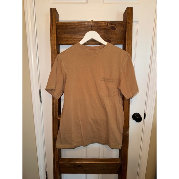 Jesse James Other - Jesse James Work Shirt Mens S/P Tan Short Sleeve Graphic Pocket Tee
